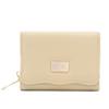 Cartera para Mujer Corta Estilo Coreano Pu Color Puro Cierre de Cremallera Hebilla Plegable Ranuras para Múltiples Tarjetas Monedero para Estudiante Soporte para Billetes de Mujer