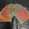Série Flor de Lótus Sagrada de Nove Cores 21*19 Papel Dourado com Estampagem Dourada e Impressão Colorida, Papel de Origami Artesanal, Dinheiro de Papel para Queimar, Cabeça de Cachorro Dourada