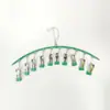 Meias de aço inoxidável Clip Multi-clip Cabide de roupas sem costura Meias secagem Home Drying Rack Multi-funcional Underwear Secagem Meias Artefato