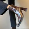 Botas Estilo Coreano Delgadas de Punta 2026 Moda Versátiles de Moda Otoño/Invierno Nuevas Botas de Moda de Tacón Alto Botines de Temperamento para Mujer