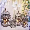 Jaula Decorativa de Hierro Forjado Estilo Europeo Adornos Accesorios de Fotografía Hotel Boda Hogar Casa de Pájaros Jaula