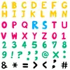 6 Folhas/Pacote de Combinação de Números, Letras e Símbolos Adesivos Coloridos Graffiti Venda Quente Transfronteiriça Adesivos Decorativos DIY para Copo de Água Computador