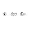 S925 Sterling Silver Silicone Positioning Beads Plus Anel de Ajuste Beads Acessórios DIY Colar Pulseira Retrátil Beads Atacado