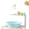 Estante Multifuncional para Lavabo de Pie con Espejo, Estante de Almacenamiento Multicapa para Baño, Cuarto de Ducha, Dormitorio