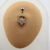 Flor de Zirconia Incrustada de Diamantes Clavo de Ombligo Anillo de Ombligo Joyería para Piercing Venta al por Mayor Transfronterizo de Moda Sexy Sexy Elegante Europeo y Americano