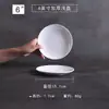 Plato Redondo de Melamina Imitación Porcelana Vajilla Plato de Hueso Plato Redondo Plástico Plato Plano Blanco Plato para Comida Rápida Plato para Buffet Uso Comercial