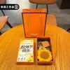 Día del Maestro Hilo Crochet Hecho a Mano Girasol Llavero Colgante para Bolsa Bendición Pequeño Regalo para Maestros
