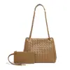 2025 Nova Bolsa de Tecelagem Manual de Alta Qualidade Versátil Bolsa de Ombro Transversal Tote Moda Feminina Bolsa de Corrente Parachute