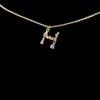 Collar de letras femenino europeo y americano ins collar de circonitas de oro de 18k diseño nicho cadena clavicular temperamento simple cadena de suéter