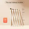 Set de Brochas para Sombras de Ojos Yuncai 8 Piezas 10 Piezas Brocha Biselada para Delineador Brocha para Sombras de Nariz Maquillaje de Ojos Párpado Inferior Rubor Brocha de Detalle para Principiantes