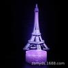 Fornecimento Exclusivo Transfronteiriço da Série Torre de Paris Luz Noturna 3D LED USB Luminária de Mesa Luz de Projeção Proteção Ocular Luz Luminosa