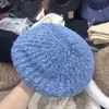 Chapéu de Malha Quente Versátil Emagrecedor para Outono e Inverno Chapéu de Beisebol de Malha Casual Redutor de Idade Boina