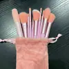 13 Conjunto de pincéis de maquiagem de lã macia Conjunto de pincéis Sombra em pó Base Blush Pincel de reparo Ferramenta de maquiagem para iniciantes