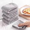 Trapo de Cocina Fibra de Carbón de Bambú Paño para Lavar Platos, Elimina Grasa, Sin Pelusa, Engrosado, Absorbente Paño de Cocina, Estropajo para Limpieza