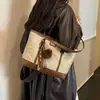 Bolso de Mano Retro Gran Capacidad Moda Estampado de Leopardo Bolso de Hombro Otoño Textura Patchwork 2026 Otoño Nuevo Bolso de Mano