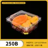 Caja de plástico PET transparente desechable para frutas, charola para frutas frescas para fresas y durián, caja de embalaje para fruta cortada al por mayor