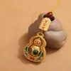 Pingente Chaveiro de Metal de Alta Qualidade, Cabacinha Oca, Estilo Chinês Cinnabar, Ornamento Fofo
