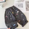 Pantalones Casuales de Dibujos Animados para Niños~Nueva Colección Primavera Estilo Japonés Estampado Completo de Coches para Niños Algodón Lavado Transpirable Pantalones Versátiles