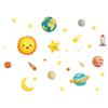 Adhesivos de pared luminosos con patrón de nueve planetas solares y estrellas para comercio exterior transfronterizo de Amazon, pegatinas decorativas para pared al por mayor