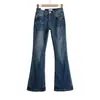 Jeans Bootcut Estilo Retro Europeo y Americano para Mujer, Nuevos Pantalones de Otoño de Cintura Alta Adelgazantes de Boca de Caballo, Elegantes Pantalones Rectos