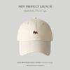 Gorra de béisbol bordada con zorro estilo coreano para mujer, primavera y verano, nueva gorra para el sol que combina con todo, con cara visible, pequeña gorra de algodón suave para hombre.