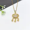Collar de Acero Inoxidable para Mujer Joyería de Nicho Versátil Colgante de Cobre Cadena Elegante para Clavícula Joyería Cadena de Lujo Ligero