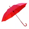 Guarda-chuva vermelho vivo de cabo longo guarda-chuva de publicidade estampado com logotipo guarda-chuva para sol e chuva guarda-chuva automático cor sólida guarda-chuva de presente estampado com palavras