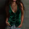 Primavera e Verão 2026 Transfronteiriço Europeu e Americano Amazon Wish Nova Roupa Feminina Botões Sexy Sem Mangas Colete Feminino