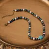 Colar Pérola Personalizado em Casca de Coco Estilo Europeu e Americano, Corrente de Pescoço Casual Masculina de Tartaruga, Venda Quente Cruzada Temu, Corrente de Pescoço Pura Feita à Mão