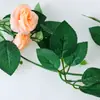 36 Enredaderas de Rosas Artificiales de Alambre de Hierro, Enredaderas de Plástico para Decoración, Flores Falsas para Bodas, Envoltura de Tuberías de Aire Acondicionado y Cubierta de Enredaderas