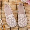 2024 Verano Nuevo Zapatos Transpirables de Suela Blanda Popular Encaje Versátil Zapatos de Mujer Cómodos de Suela Plana Casual Malla Fina