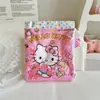 Tela de toalla de rizo estampada, bolsa de bolsillo de arena movediza, bolsa de bolsillo con clip dorado, bolsa de bolsillo