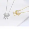 Collar con candado de seguridad Ruyi para Mujer verano plata de ley lujo ligero nicho candado de longevidad colgante de calcedonia blanca regalo de cumpleaños para novia