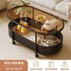 Mesa auxiliar tipo crema, mesa de rincón móvil para espacios pequeños, mueble lateral para sofá, mesa de centro simple moderna, carrito para aperitivos