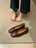 Versión de Piel de Cordero~Negro Francés Slip-on Puntas Redondas Planos Mujer Tacón Bajo Moda Viaje Lazo Bailarinas