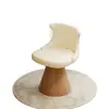 Silla de maquillaje tipo crema para habitaciones de niñas, taburete de tocador de alta gama, giratorio, con respaldo, especializado para tocadores de casa