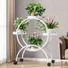 Soporte Multifuncional para Flores de Balcón, Soporte para Macetas de Plantas Verdes, Soporte de Hierro Móvil de Múltiples Niveles para el Hogar, Soporte de Piso para Flores de Sala de Estar con Ruedas