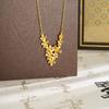 Collar de flores de oro arena para niñas, moda de alta gama, accesorios de lujo Yiwu, joyería al por mayor que no se desvanece durante mucho tiempo