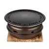 Parrilla de Carbón Sin Humo Estilo Coreano para Uso en Interiores, Parrilla de Carbón para Barbacoa Comercial al Aire Libre y Camping