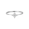 Anillo fino de plata de ley S925 con trébol de cuatro hojas y circón, diseño de nicho, chapado en oro de 18 quilates, microincrustación de moda, anillo fino versátil