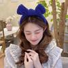 Klein azul Cordeiro laço de cabelo headband feminino all-match face wash hair pressing hairpin headband outono e inverno acessórios de cabelo