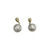 Nicho Cor Contraste Escovado Brincos Bola Feminino Leve Luxo High-end Ear Studs 2024 Novo Estilo Personalizado Moda Brincos de Prata Pin