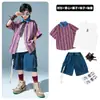Roupas Infantis Hip Hop Marca de Moda Dança de Rua Moda Infantil Roupas Jeans Ocidental para Meninos Conjunto Camisa para Meninas Roupa de Performance