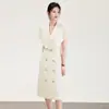 2611104-Vestido de Trabajo Nanyou de Alta Calidad, Hermoso y Elegante con Diseño de Nicho, Falda de Línea A de Cintura Alta para Mujer en Verano