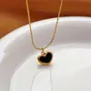 Pulseira Inoxidável Não Desbota para Mulheres, Joia de Moda Versátil Estilo Ins, Pingente de Corrente para Clavícula em Formato de Coração, Fresco e Doce