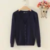 Fabricante Primavera y Otoño 2024 Estilo Coreano Prendas de Punto Nuevas Ropa de Punto para Mujer Cárdigan Chal Manga Larga Cuello en V Corta Exterior