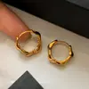 Aretes Irregulares Trenzados Cepillados para Mujer, Estilo Coreano, Simples y Geniales, Sensación de Alta Gama, Aretes Únicos y Versátiles