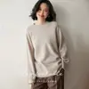 Suéter feminino de cashmere plus size de tricô solto, estilo coreano, emagrecimento para figuras ligeiramente cheias, casual e versátil, comprimento médio, simples e quente