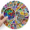 50 pegatinas coloridas de vidrio con personalidad transfronteriza para iglesias, pegatinas retro decorativas para tazas de agua, carcasas de teléfonos móviles y ordenadores.