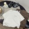 Estilo Ins ~ Patch Japonês ~ Versão Coreana de camiseta infantil estampada de manga curta estilo estrangeiro masculino e feminino maré tesouro algodão solta camiseta básica